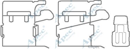 APEC BRAKING Комплектующие, колодки дискового тормоза KIT1136